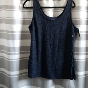 NWT lane Bryant navy lace tank sz 14/16